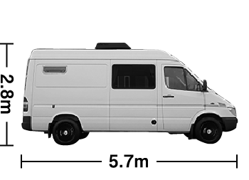 ベンチトラックの写真と大きさ